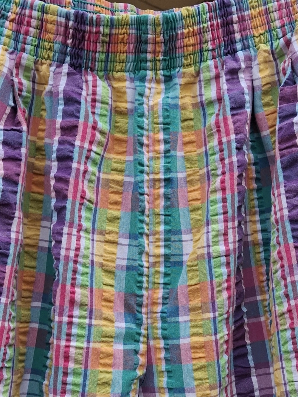 Napa Valley Colorful Plaid Comfort Waist Pull-On Cotton Pants Woman Size Medium - Picture 11 of 16